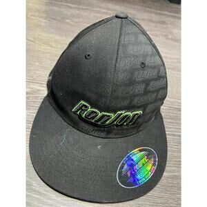 Ron Jon Surf Shop Fitted Baseball Cap Black Neon Embroidered